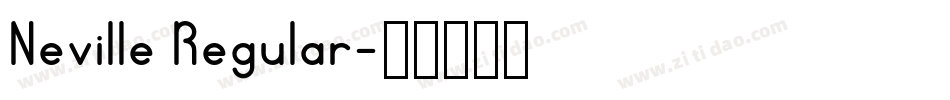 Neville Regular字体转换
